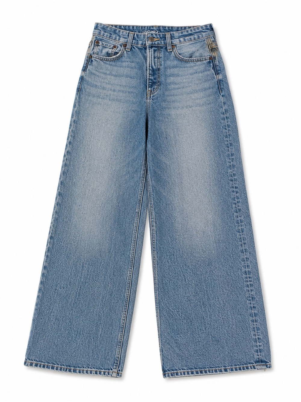 American Eagle Outfitters Women's Wide-Leg High-Rise Jeans - size 2 Long